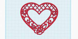 Файл STL Цветочное украшение в виде сердца, трафарет сердца для печати・Модель для загрузки и 3D печати・Cults