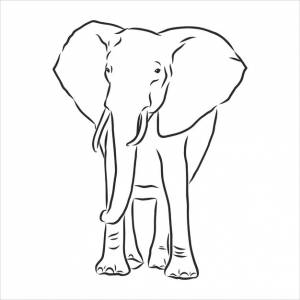 Африканский слон силуэт
