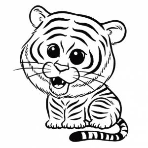 иллюстрация мультяшного тигра