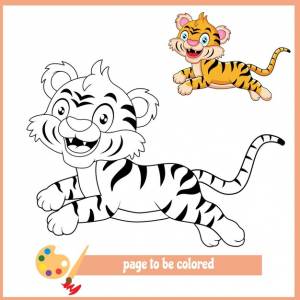 Мультяшный тигр 2 раскраски картинки