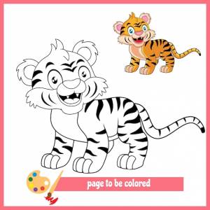 Мультяшный тигр 32 раскраски