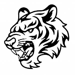 Раскраска логотип тигра