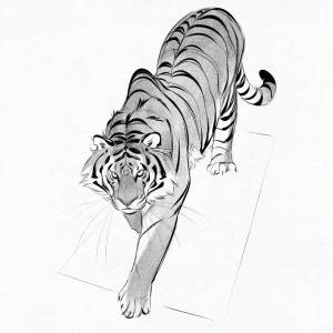 Тигр простой рисунок