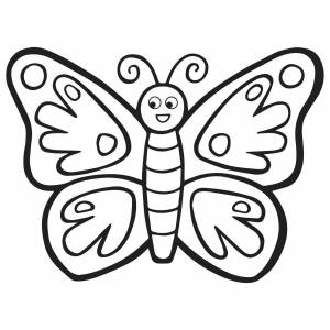 Раскраски Бабочка для детей 2 3 лет
