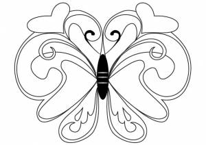 Раскраска Рисунок бабочки