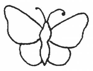 Простая бабочка Раскраски цветов