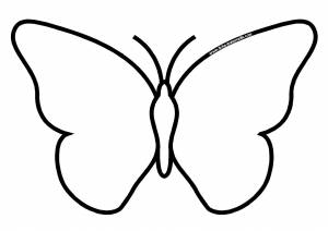 Рисунок бабочки шаблон для раскрашивания