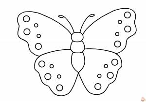 Простые раскраски бабочки