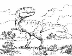 Раскраски динозавры, Раскраска динозавры динозавр