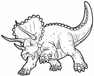 Раскраски Раскраска Трицератопс род растительноядных динозавров динозавр
