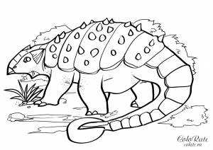 Раскраска Грозный анкилозавр