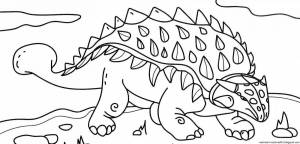 Раскраски Динозавры для детей 7 лет