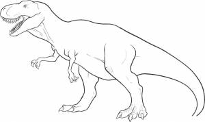 Раскраски Рекс, Раскраска Тираннозавр рекс динозавр