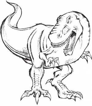 Раскраски рекс, Раскраска Тираннозавр рекс динозавр