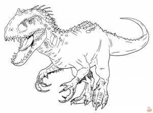 Наслаждайтесь бесконечным весельем с Indominus Rex Coloring Pages от GBcoloring