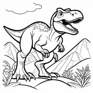 Раскраска динозавр для детей