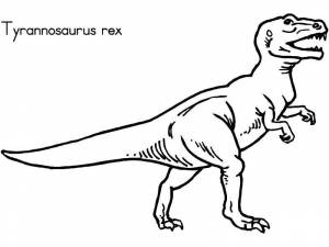 Раскраски рекс, Раскраска Тиранозавр рекс динозавр
