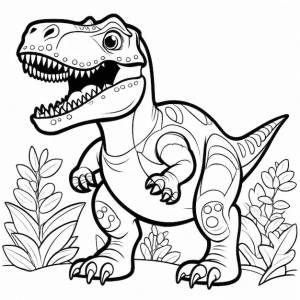 Раскраска динозавр для детей