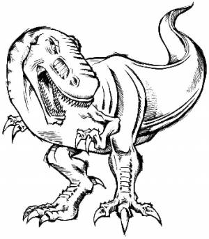 Раскраски рэкс, Раскраска Тираннозавр рэкс динозавр