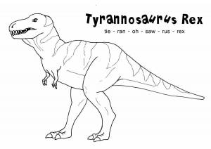 Раскраски Рекс динозавр для детей
