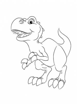 Раскраски Раскраска Рекс динозавр