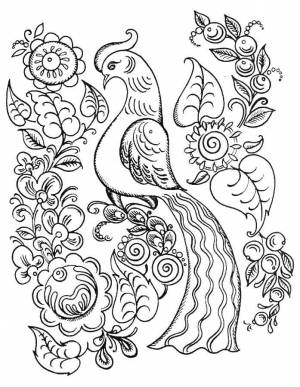 Раскраски птица, Раскраска Жар птица Персонажи из сказок