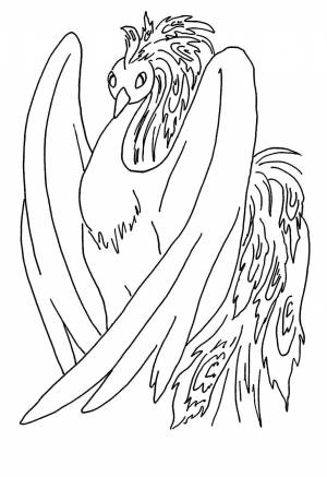 Раскраски Раскраска Жар птица Персонажи из сказок, Download print coloring page