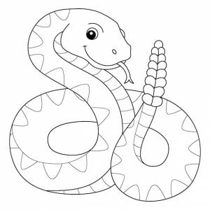 раскраски гремучей змеи для детей