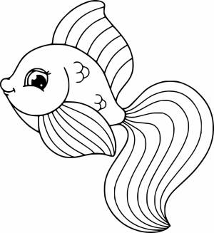 Золотая рыбка раскраска для детей