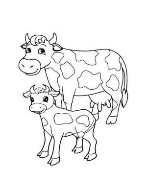 Раскраски Корова для детей