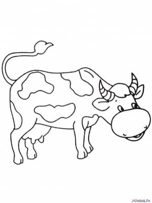 Раскраска корова 10