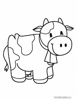 Корова» раскраска для детей