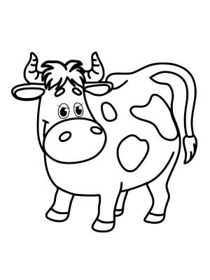Раскраски Корова для детей 2 3 лет