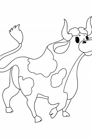 Раскраски Корова для детей 3 4 лет