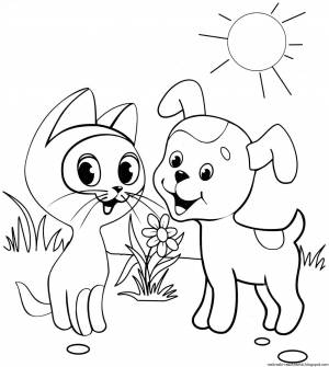 Раскраски Кошечки собачки для детей мультсериал