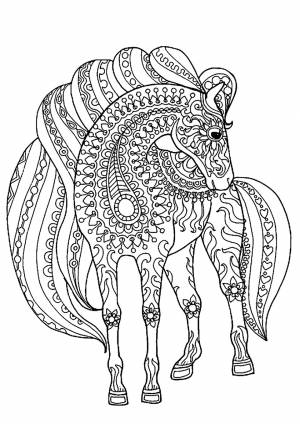 Раскраска Расписной конь