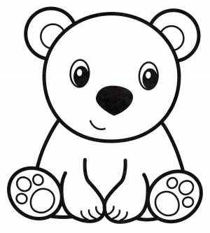 Раскраски Медведь картинка для детей