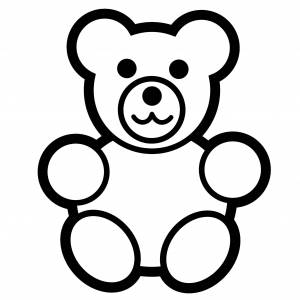 Раскраски медведь, Раскраска Игрушка медведь игрушки