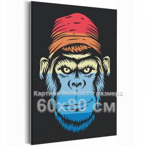 AAAA-C0602-60x80 Красно-синяя обезьяна