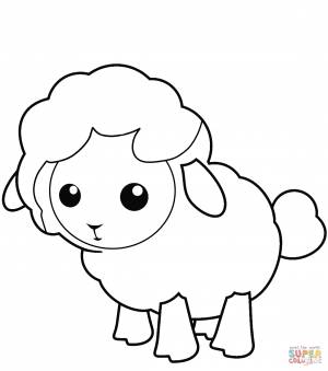 Раскраска Милая овечка