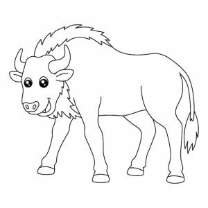 Раскраска антилопа гну для детей