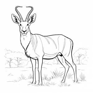 Раскраски антилопы для детей