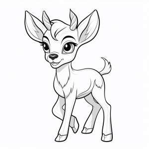 Раскраска Антилопа для детей 3, 4, 5, 6, 7, 8 лет