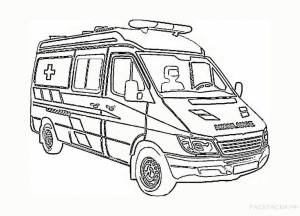 Раскраска Скорая помощь