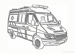 Раскраска Скорая помощь