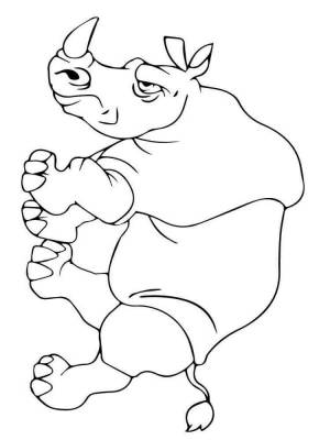 Детские раскраски Носорог