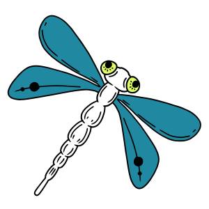 Раскраска Стрекоза для малышей