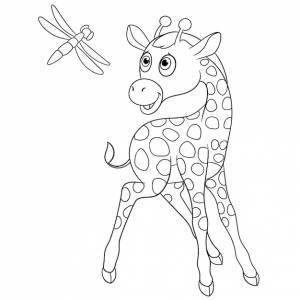 Маленький жираф и стрекоза