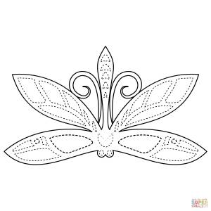 Раскраска Маска стрекозы