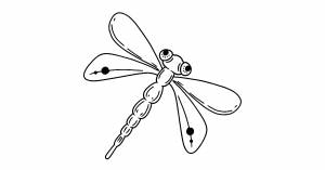Раскраска Стрекоза для малышей